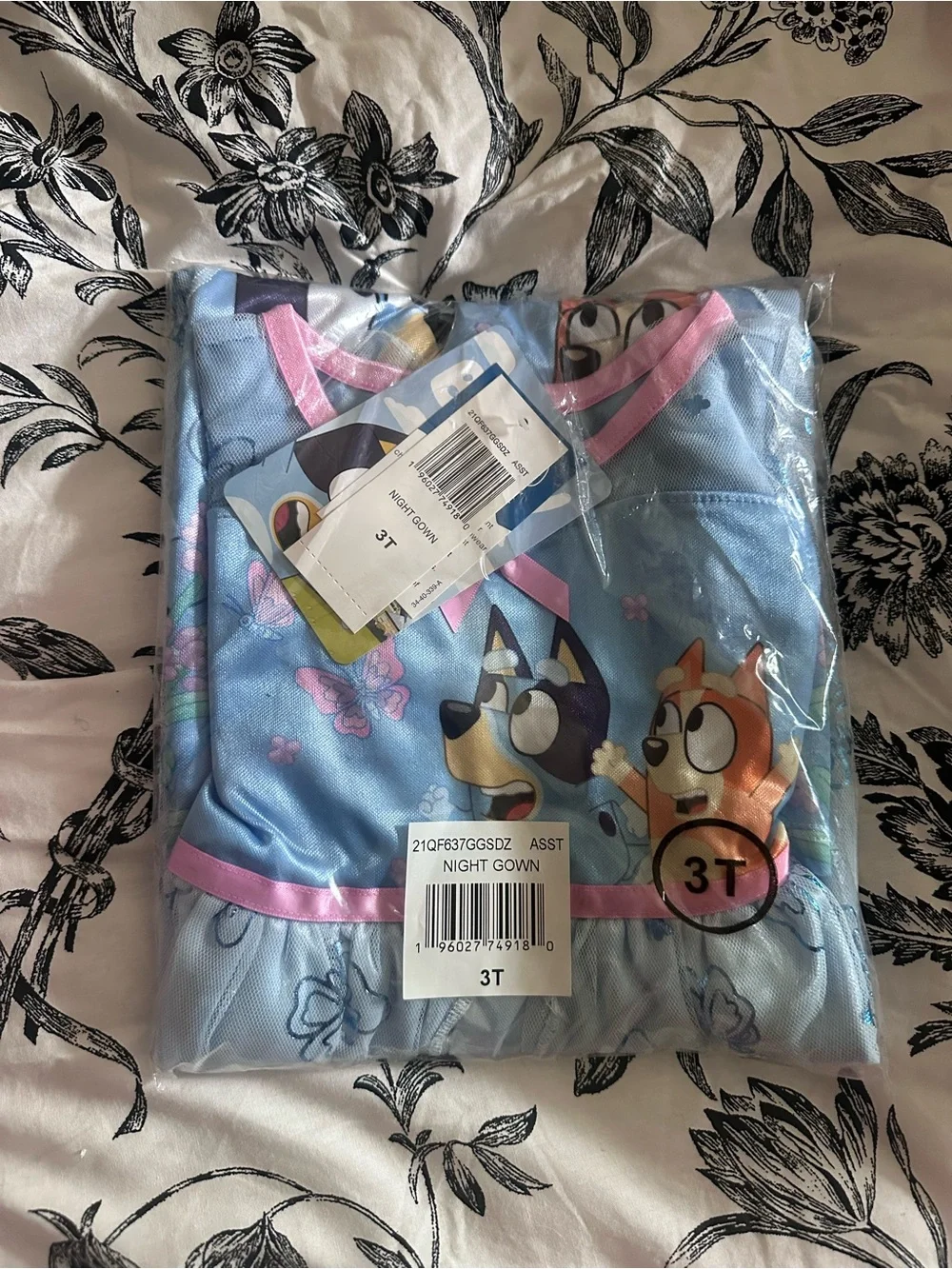 Bluey Nightgown Pajama Dress Toddler Girl 3T